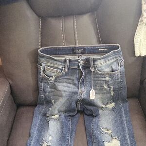 Judy Blue Women's Ripped Denim Boyfriend Jeans